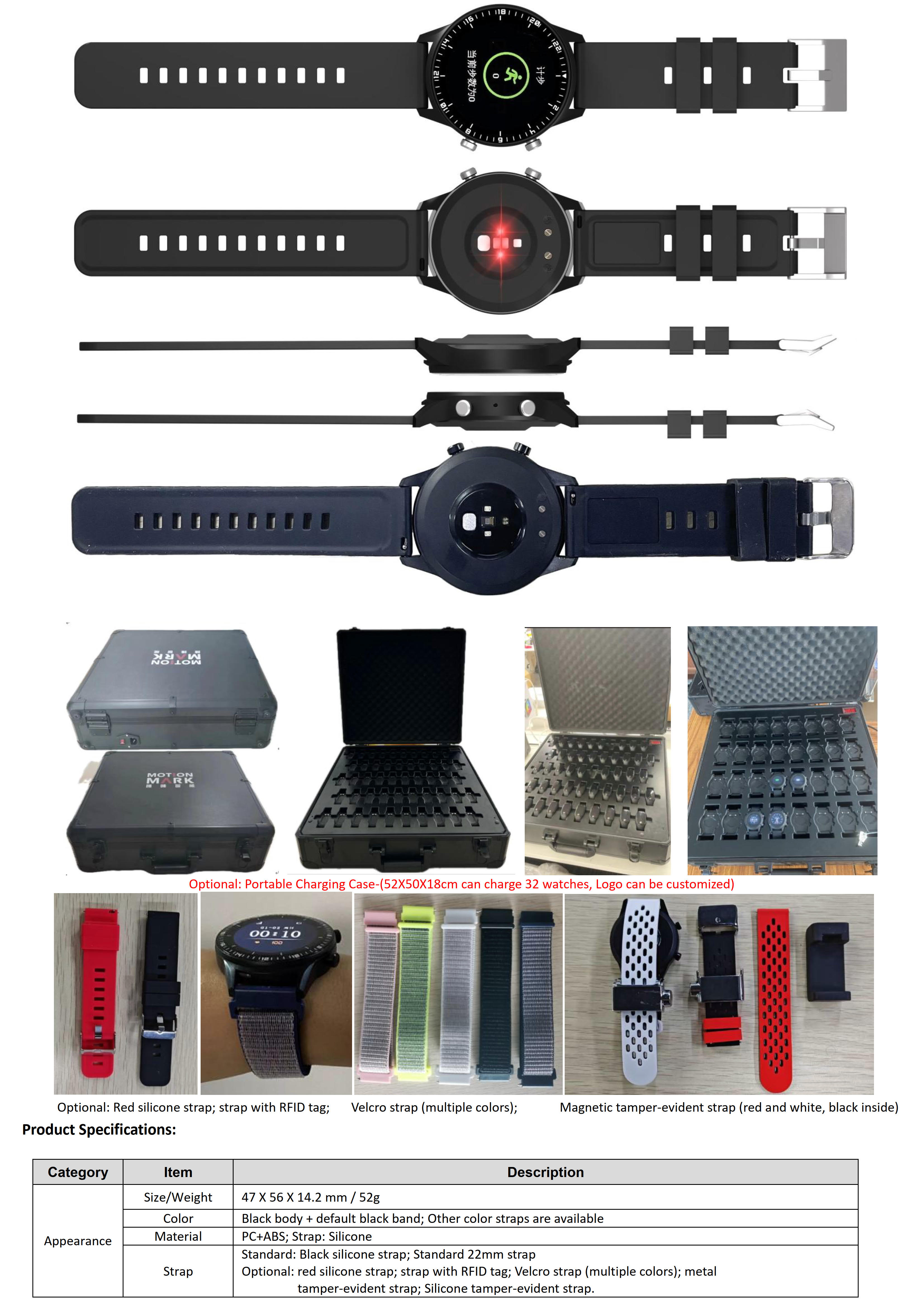 W300PG:760mAh Battery 4G Cat.1+BLE5.1 Smart Watch(图3) W300PG 4G Cat.1+BLE+GPS+Wifi Location