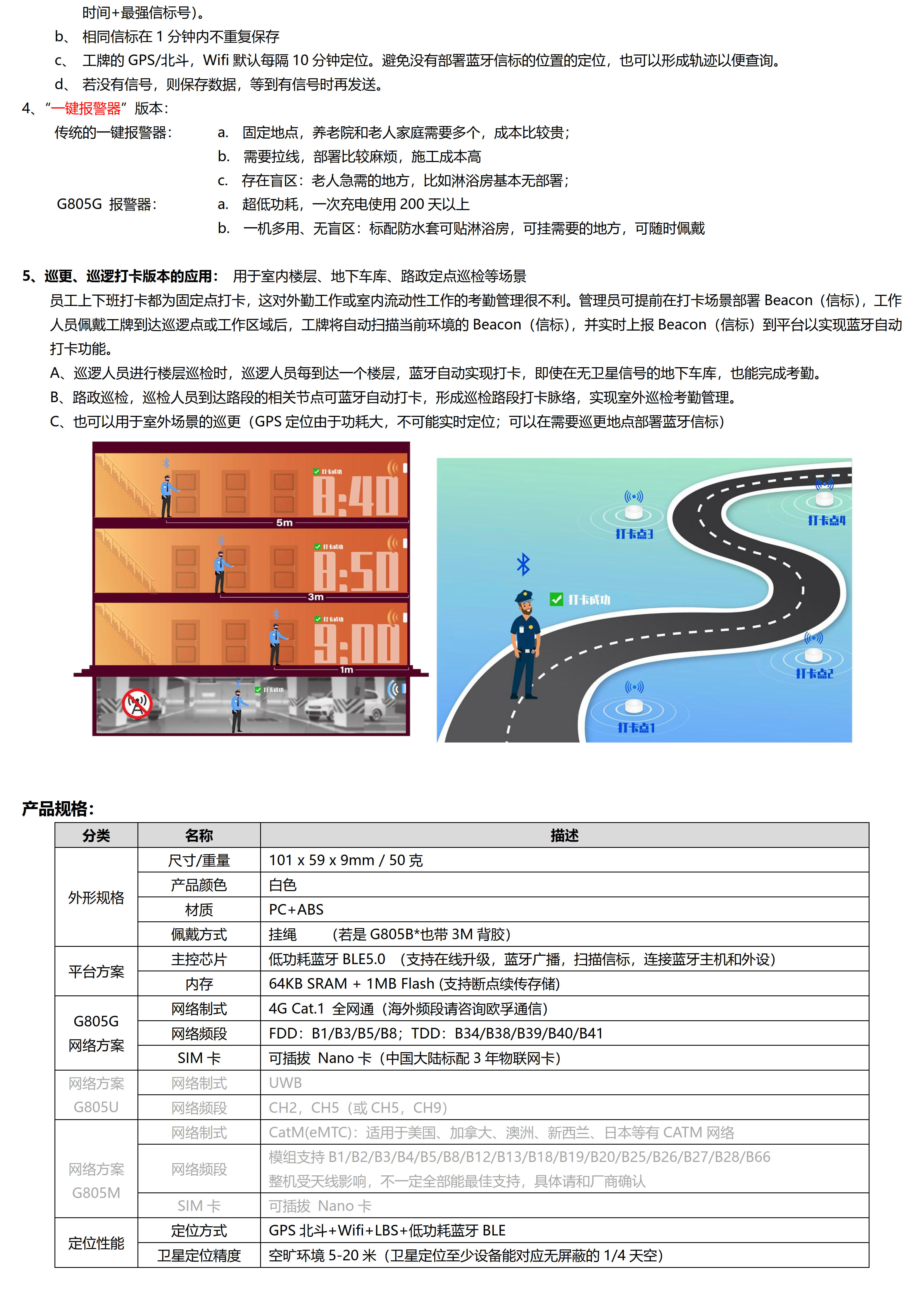 G805G-4G Cat.1低功耗室内外定位胸卡(一键报警器，巡更器，便携式蓝牙网关)_2.jpg